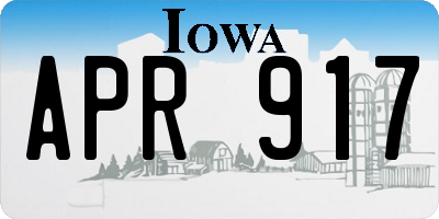 IA license plate APR917