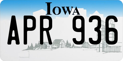 IA license plate APR936