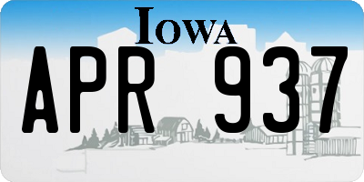 IA license plate APR937