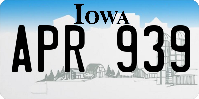 IA license plate APR939