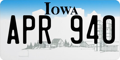 IA license plate APR940