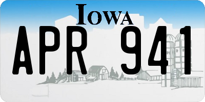 IA license plate APR941