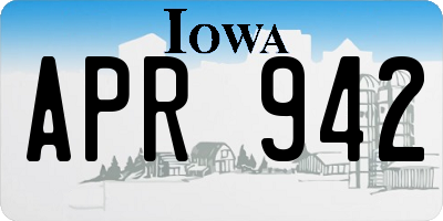 IA license plate APR942