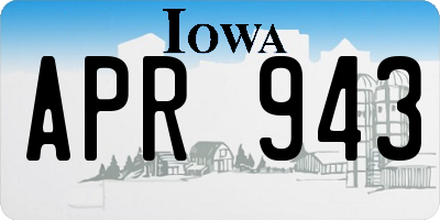 IA license plate APR943