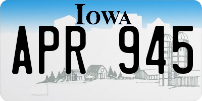 IA license plate APR945