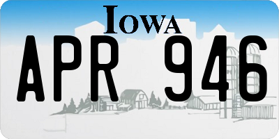 IA license plate APR946