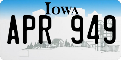 IA license plate APR949