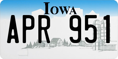 IA license plate APR951