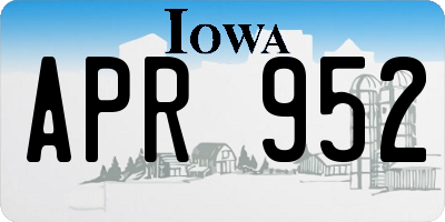 IA license plate APR952