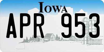 IA license plate APR953