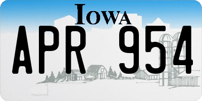 IA license plate APR954