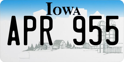 IA license plate APR955