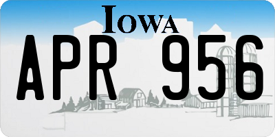 IA license plate APR956