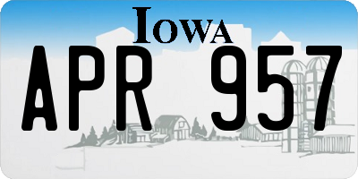 IA license plate APR957