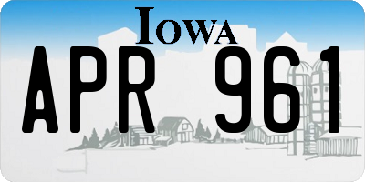 IA license plate APR961