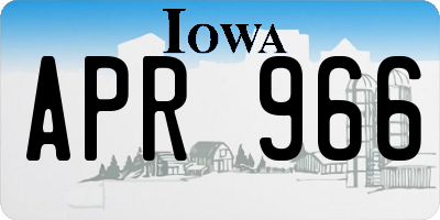 IA license plate APR966