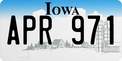 IA license plate APR971