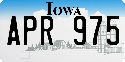 IA license plate APR975