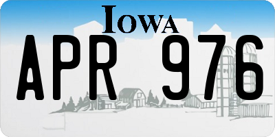 IA license plate APR976