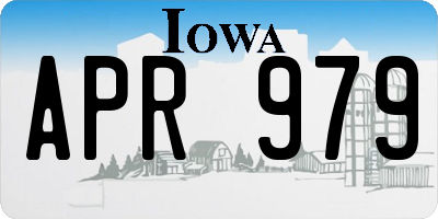 IA license plate APR979