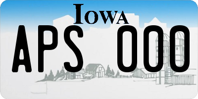 IA license plate APS000