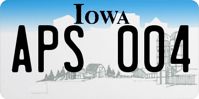 IA license plate APS004