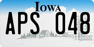 IA license plate APS048