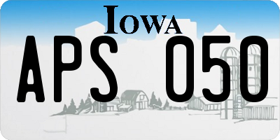 IA license plate APS050