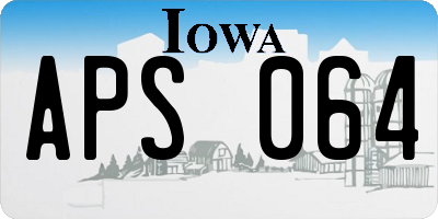 IA license plate APS064