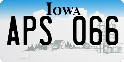 IA license plate APS066