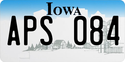 IA license plate APS084