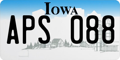 IA license plate APS088