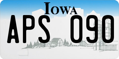 IA license plate APS090