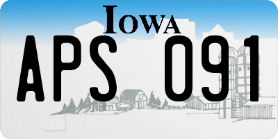 IA license plate APS091