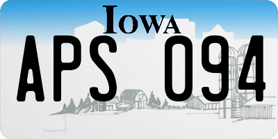 IA license plate APS094