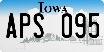 IA license plate APS095