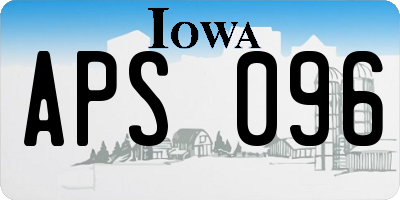 IA license plate APS096