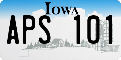 IA license plate APS101