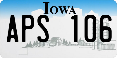 IA license plate APS106