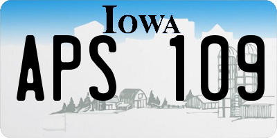 IA license plate APS109