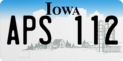 IA license plate APS112