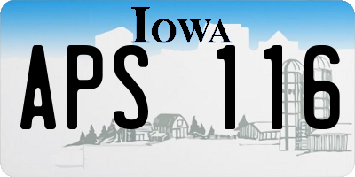 IA license plate APS116