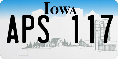 IA license plate APS117