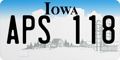 IA license plate APS118