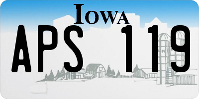 IA license plate APS119