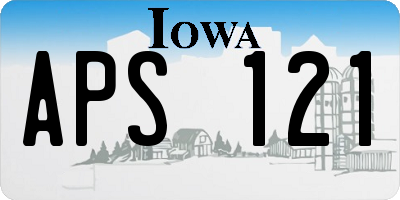 IA license plate APS121