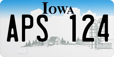 IA license plate APS124