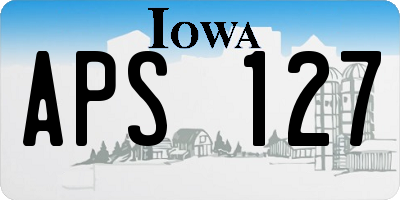IA license plate APS127