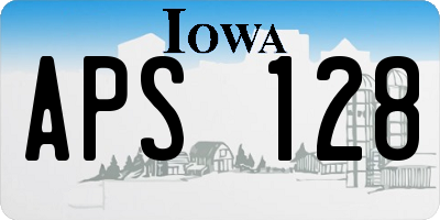 IA license plate APS128