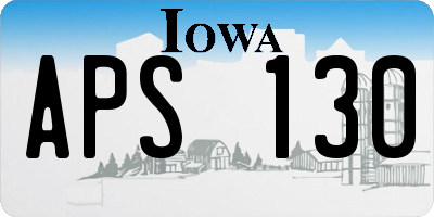 IA license plate APS130